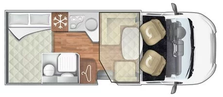 alquilar autocaravana etiqueta eco 4 plazas en vigo pontevedra distribucion